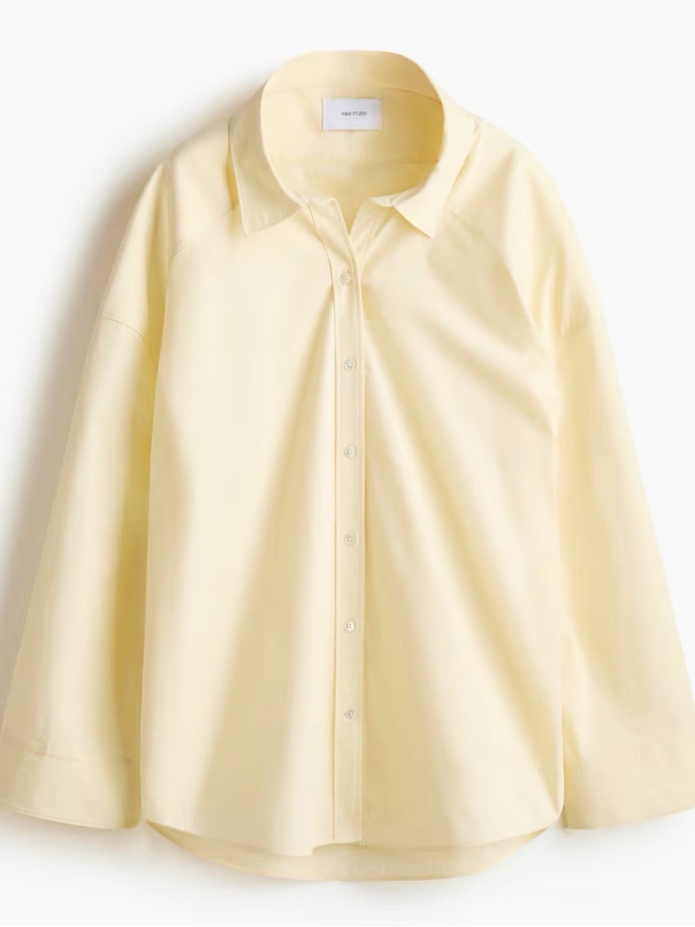 H&M Studio Yellow Poplin Shirt (XXL)